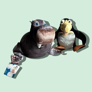 Vintage Disney Little Mermaid II Rare NWT Plush Stuffed Animal Dash And Tip Toys